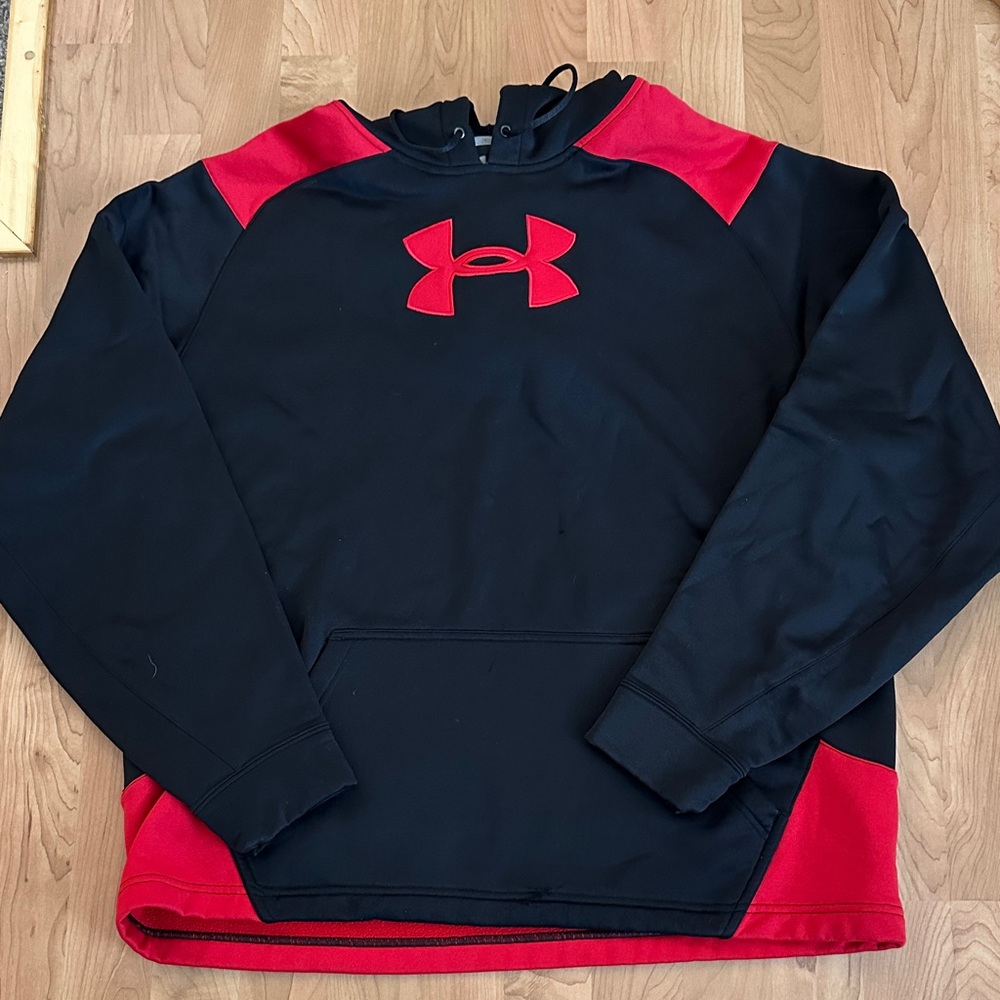 Under Armour Black and Red Men's Hoodie